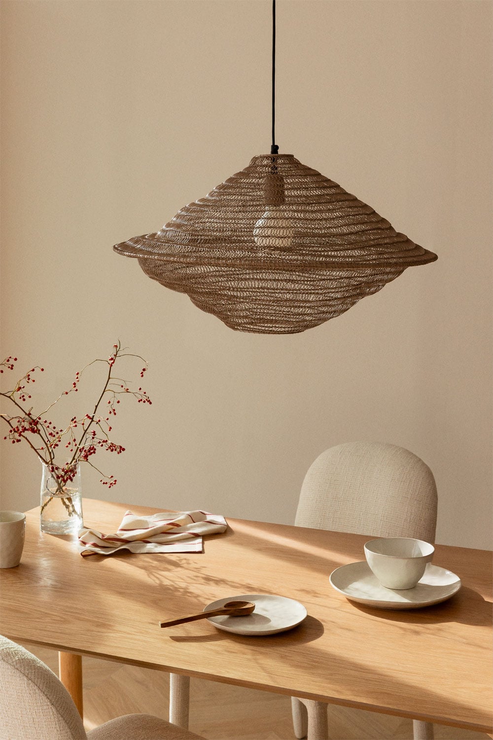Hängende Deckenlampe Ø65 cm aus Eisen Zulma, Galeriebild 5