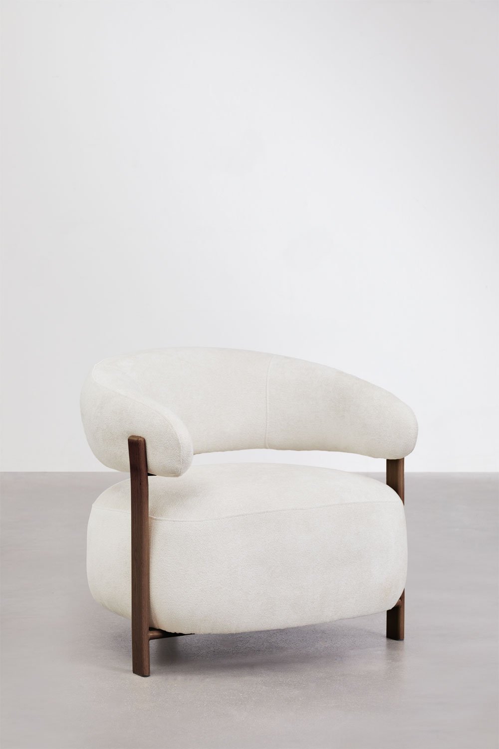 Sessel Jolie aus Chenille-Stoff, Galeriebild 1