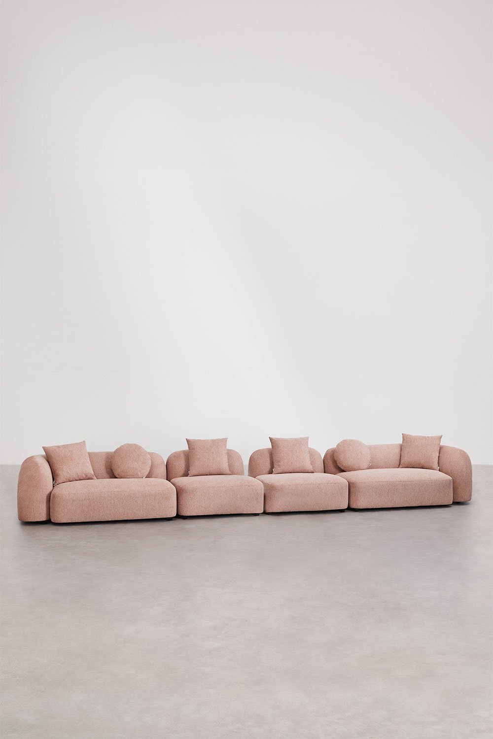 Modulares Sofa aus 4 Teilen in Chenille Coco, Galeriebild 3