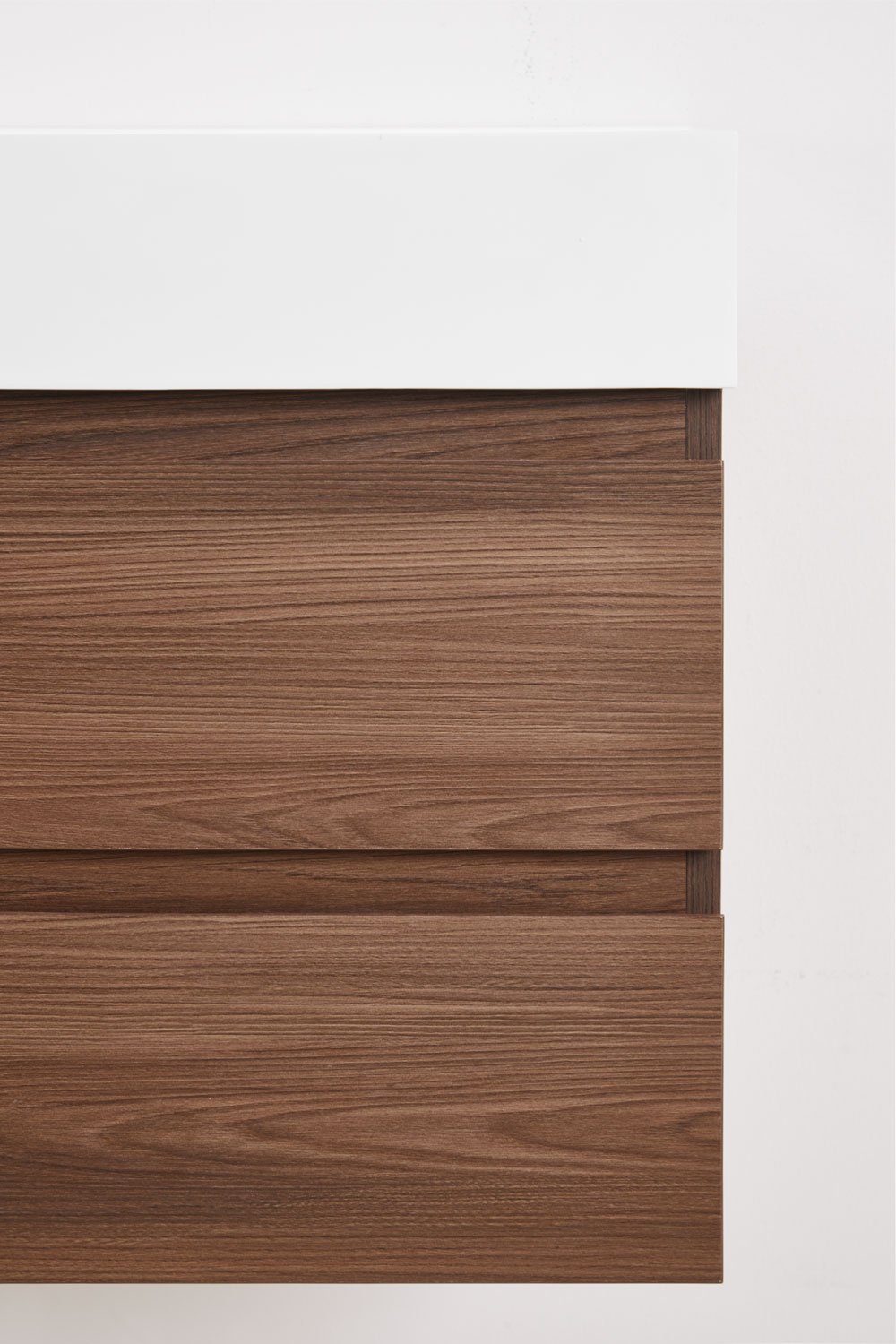 Badezimmerset aus Holz und Eschenfurnier mit integriertem Waschbecken Ona, Galeriebild 6