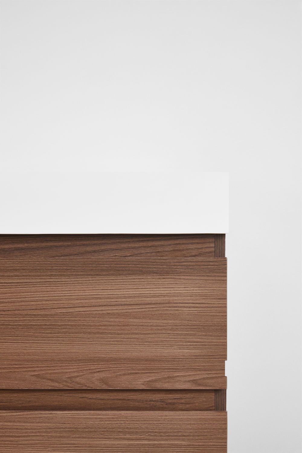 Badezimmerset aus Holz und Eschenfurnier mit integriertem Waschbecken Ona, Galeriebild 6