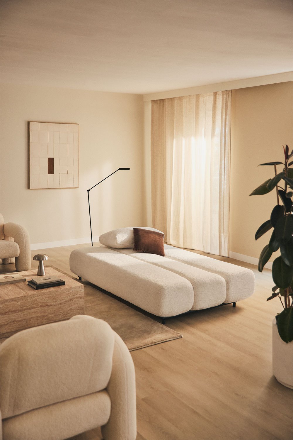 3-Sitzer-Schlafsofa aus Bouclé-Stoff Miami    , Galeriebild 3