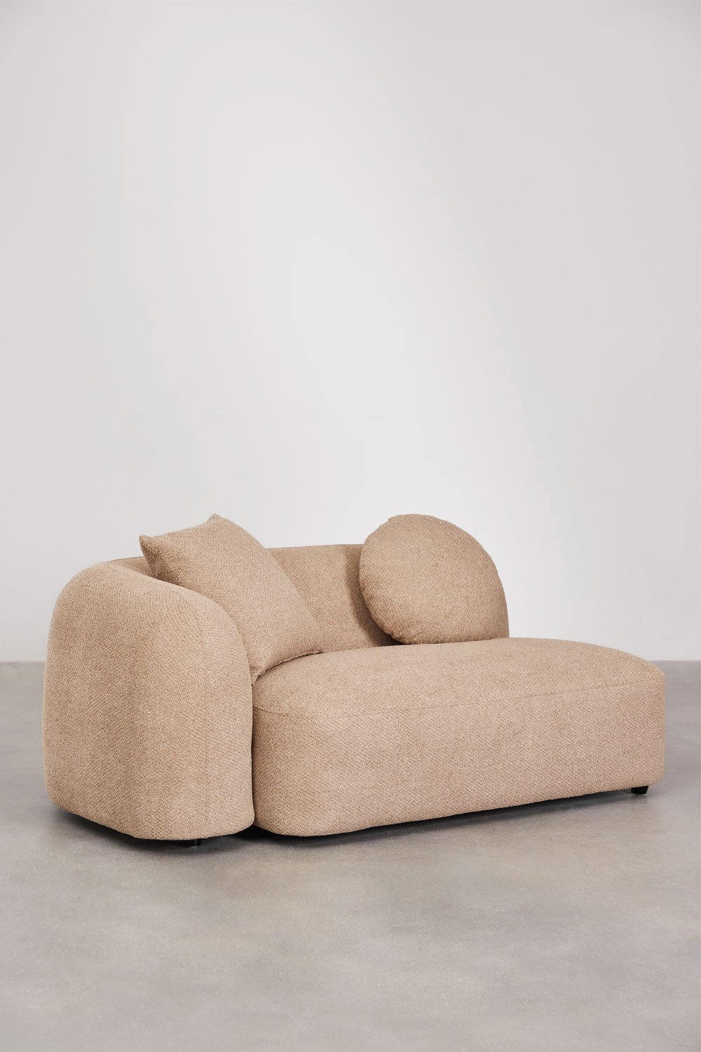 2-Sitzer-Eckmodul links für modulares Sofa aus Coco-Chenille, Galeriebild 1