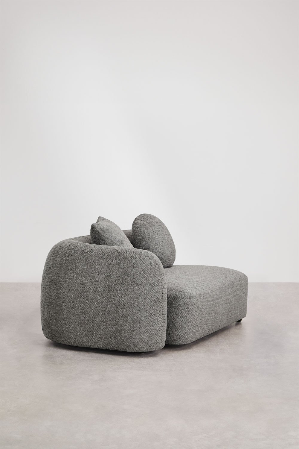 2-Sitzer-Eckmodul links für modulares Sofa aus Coco-Chenille, Galeriebild 3