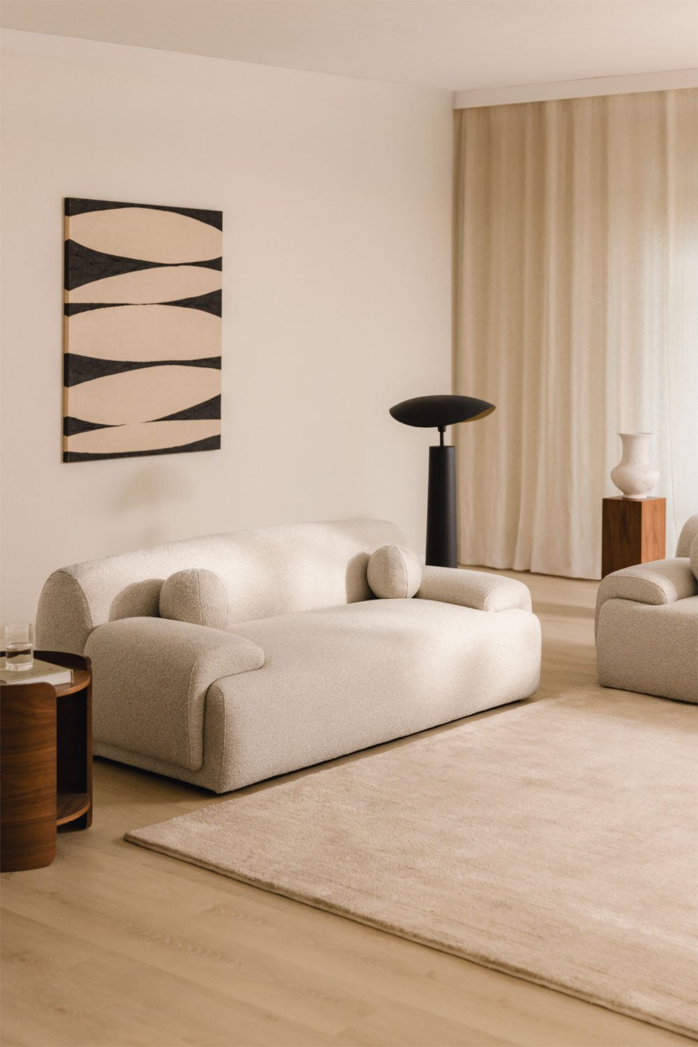Shirina 2-Sitzer-Sofa aus Bouclé-Stoff, Galeriebild 1