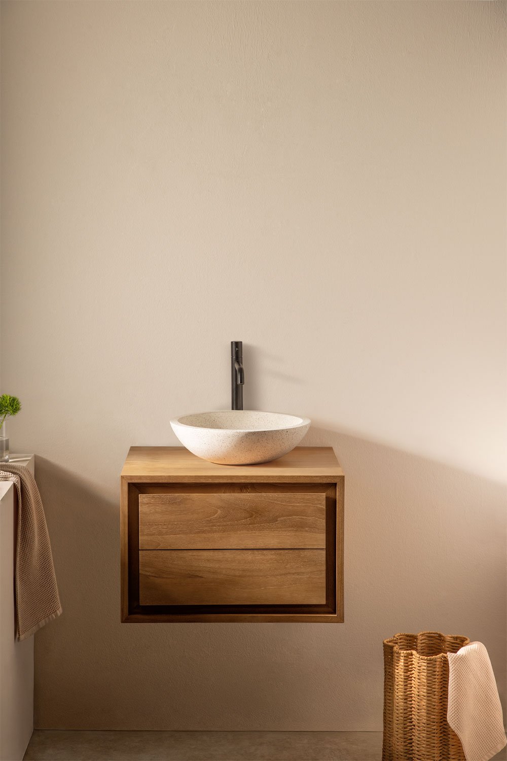 Jabari Badezimmermöbel-Set aus Teakholz, Galeriebild 1