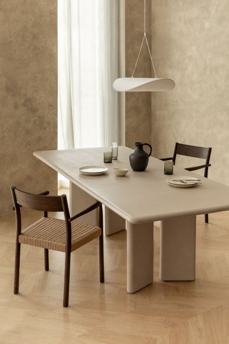 Rechteckiger Esstisch 240x100 cm in Chelsea Zement