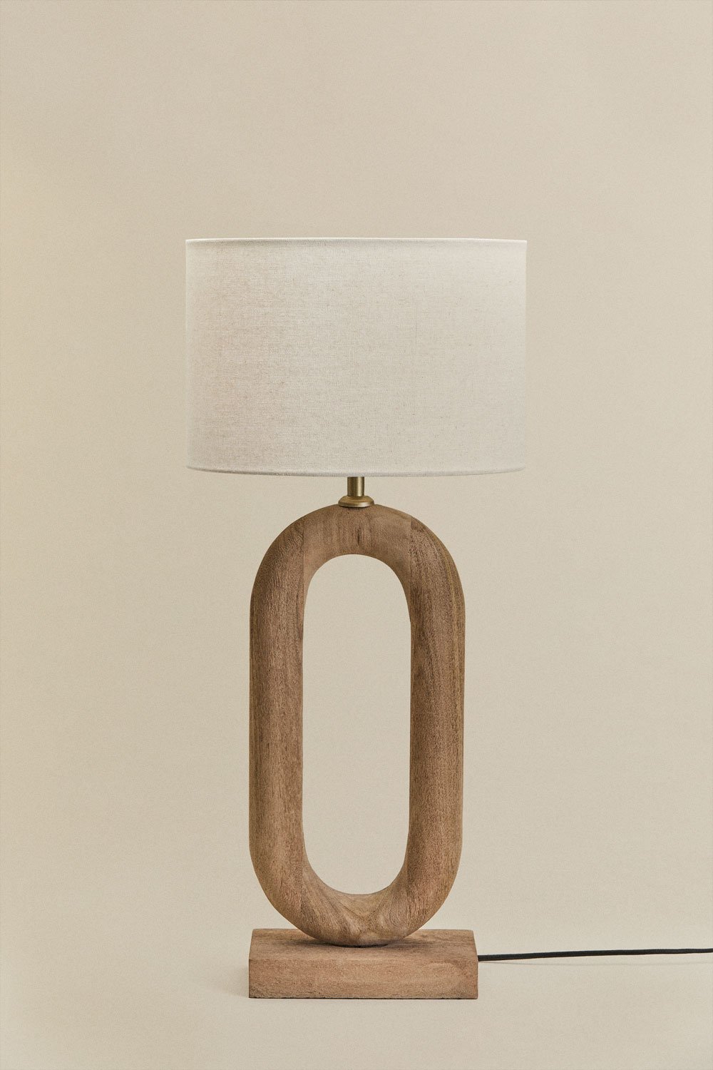 Tiberia Tischlampe aus Mangoholz, Galeriebild 1