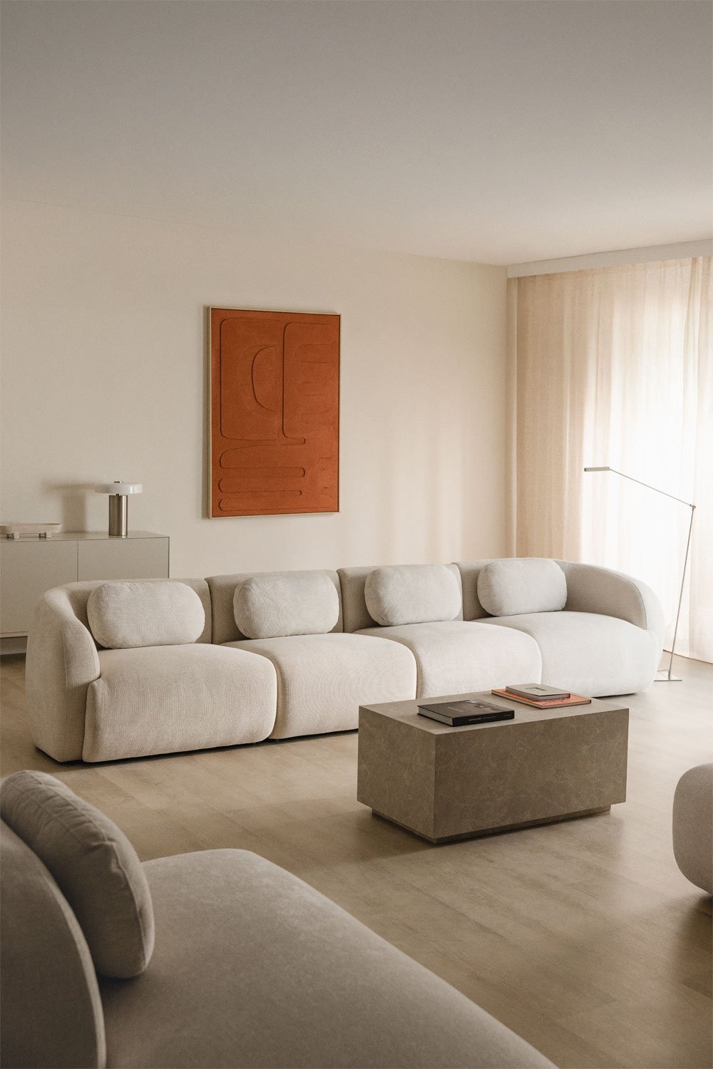 4-teiliges modulares Chenille-Sofa Coquette, Galeriebild 1