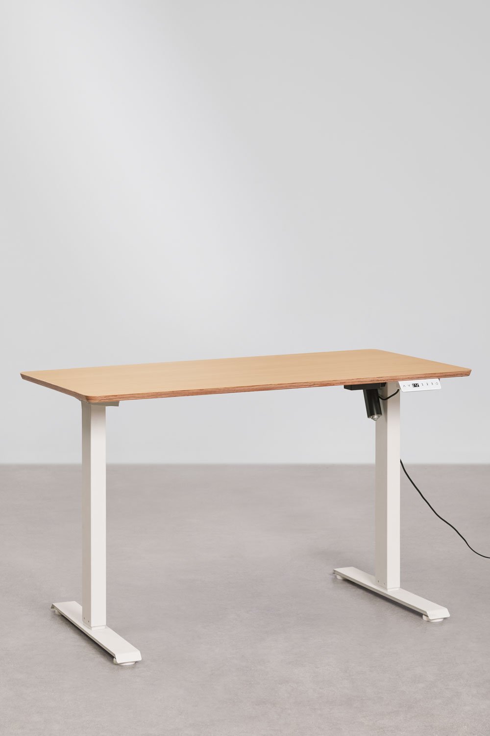 Serpi Rechteckiger elektrischer Lift-Schreibtisch 120x60 cm mit Memory-Funktion aus Holz und Eisen, Galeriebild 5