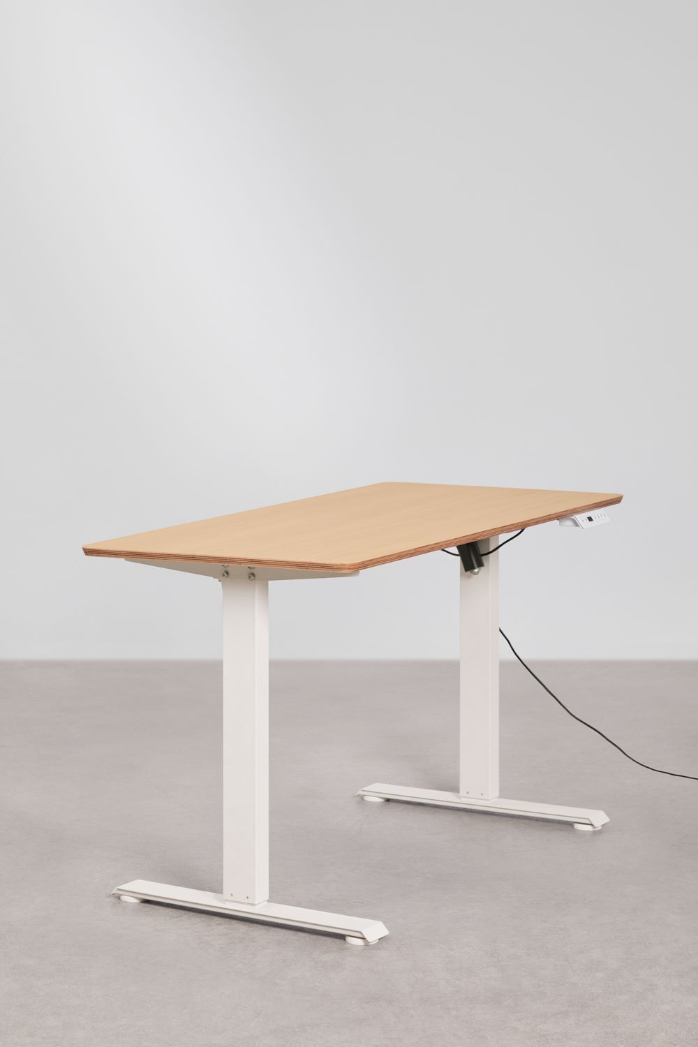 Serpi Rechteckiger elektrischer Lift-Schreibtisch 120x60 cm mit Memory-Funktion aus Holz und Eisen, Galeriebild 6