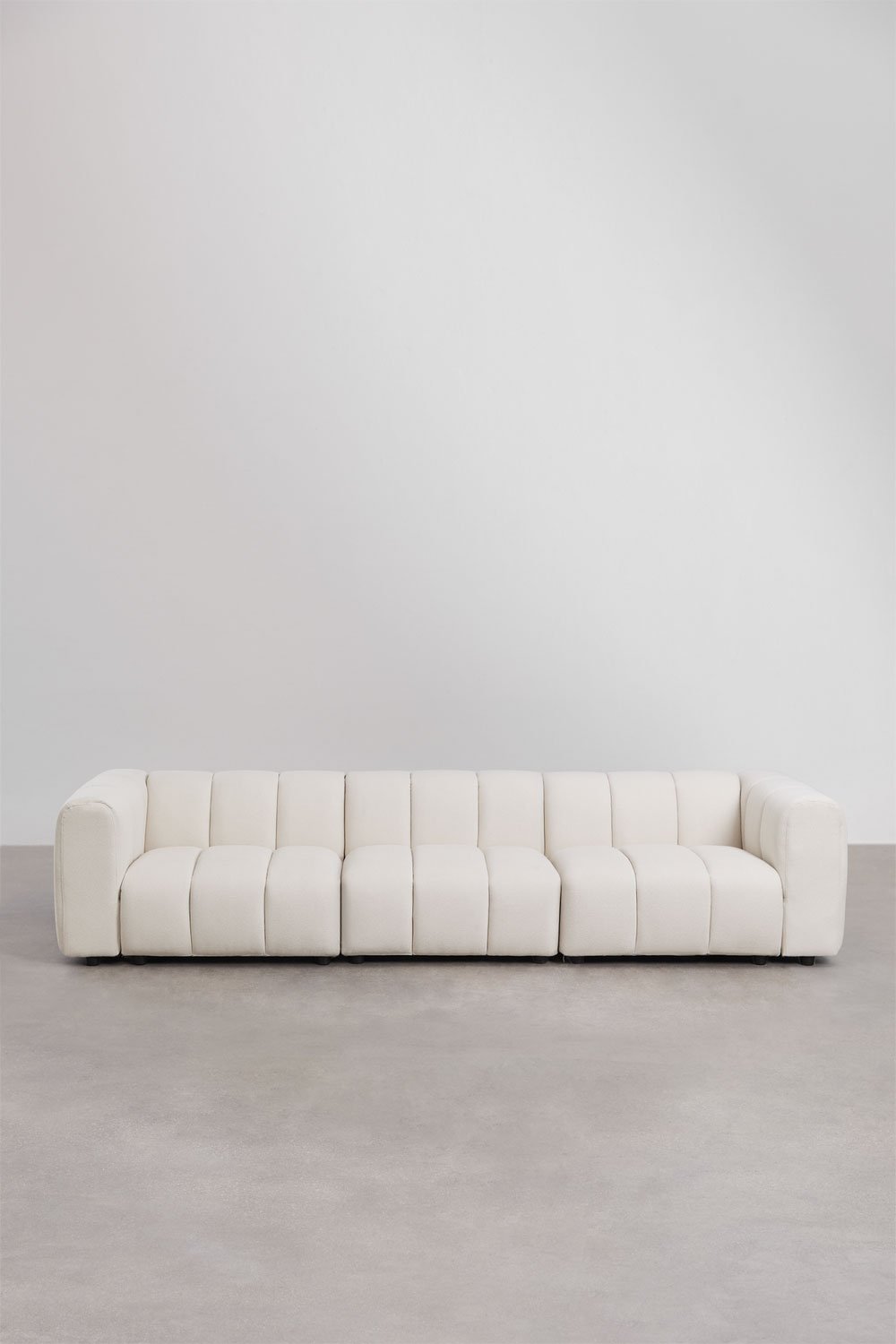 Dreiteiliges modulares Sofa Eliot aus Bouclé-Stoff, Galeriebild 3