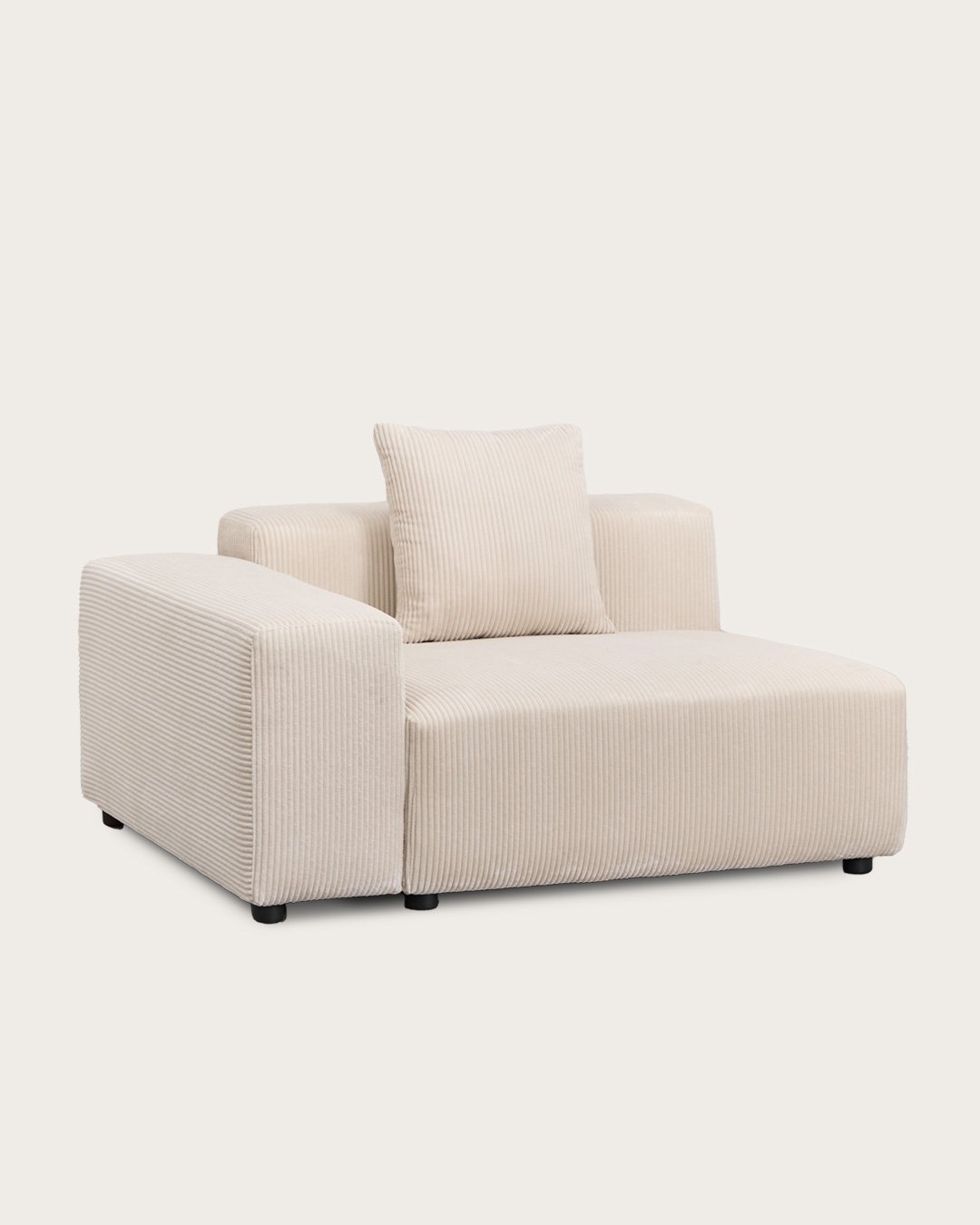 Linkes Eckmodul 135x113 cm mit niedriger Armlehne und Kissen für modulares Sofa Bruna, Galeriebild 10