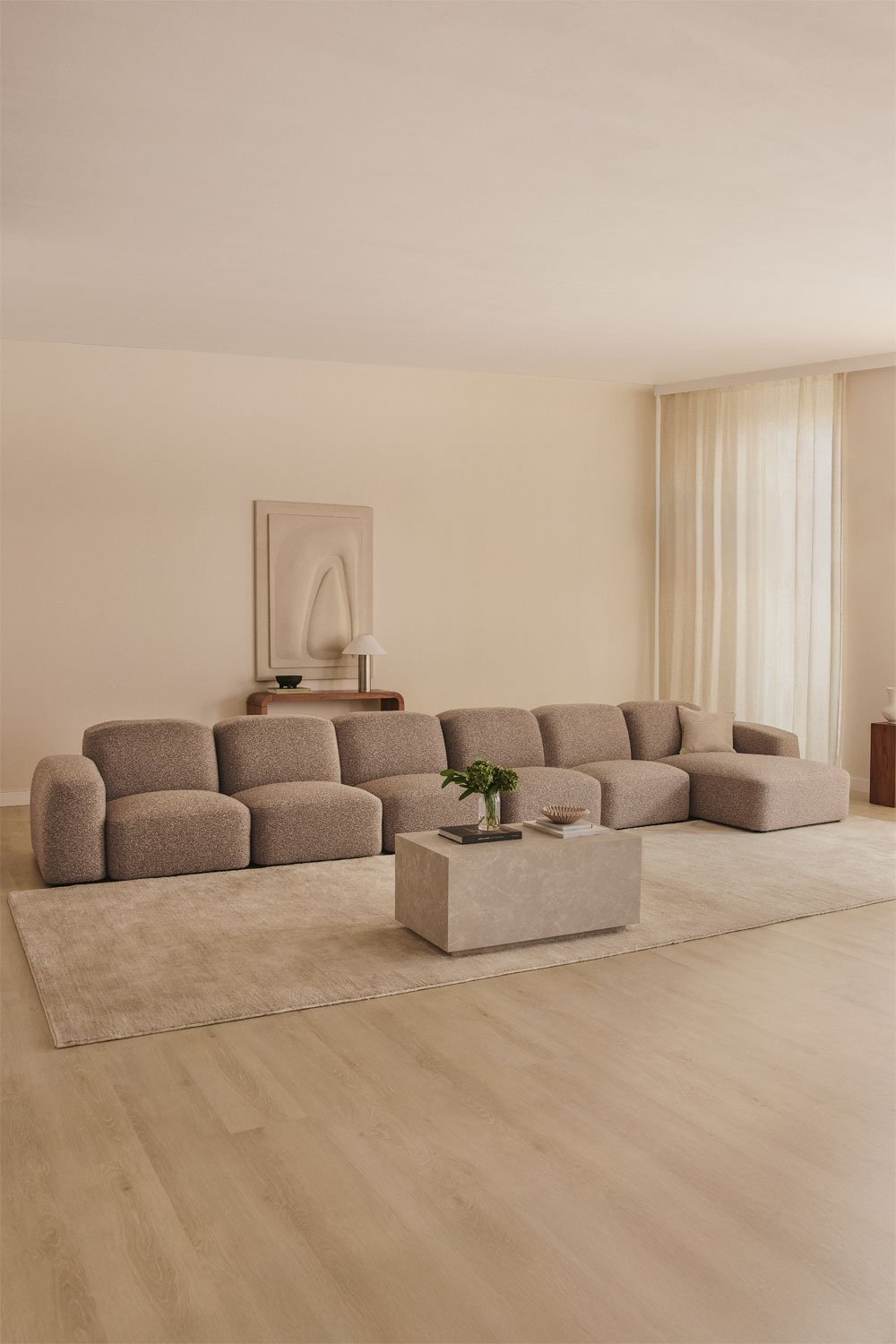 Bastian 6-teiliges Chaiselongue-Modulsofa rechtsseitig, Galeriebild 1