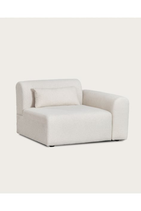 Rechtes Eckmodul für modulares Sofa in Borjan-Schaffell