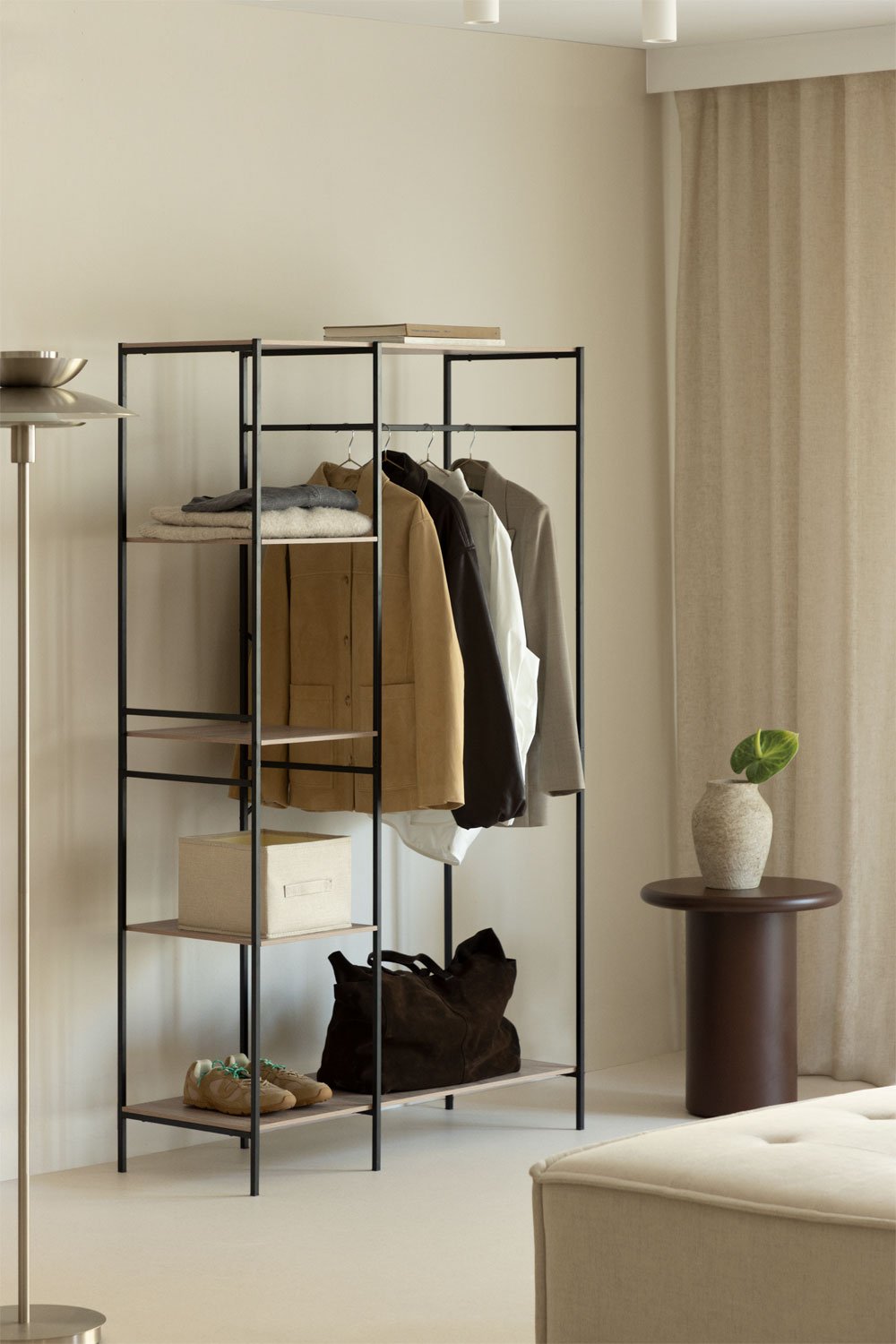 Offener Schrank aus Holz und Metall Baxter, Galeriebild 6