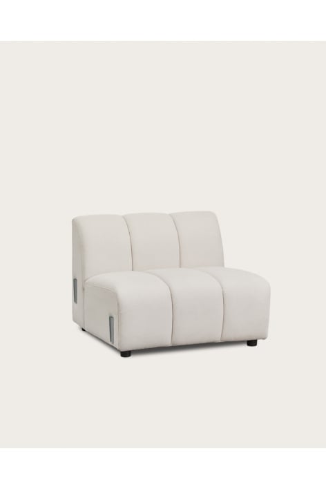 Zentralmodul für modulares Sofa aus Eliot-Bouclé-Stoff