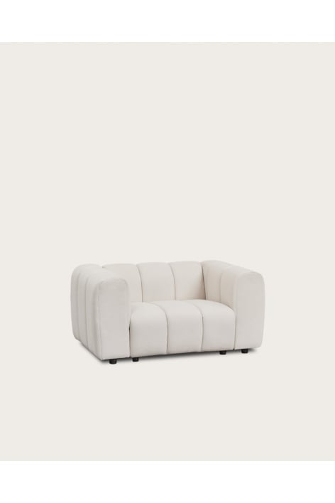 Sessel Eliot aus Bouclé-Stoff