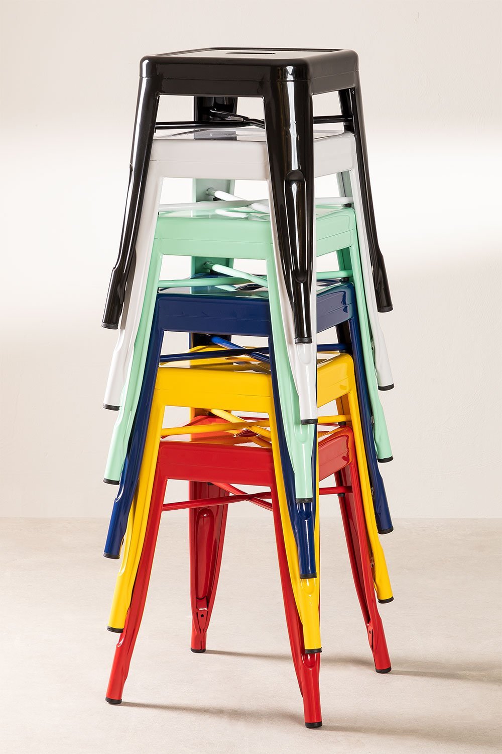 Stapelhocker 45 cm aus Stahl Lix, Galeriebild 6