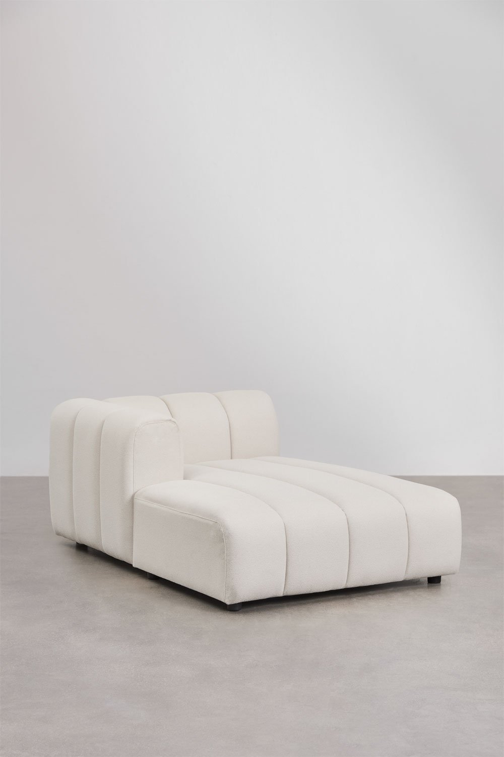 Modulares Ecksofa mit linker Chaiselongue, 3-teilig und Hocker aus Bouclé-Stoff Eliot, Galeriebild 4