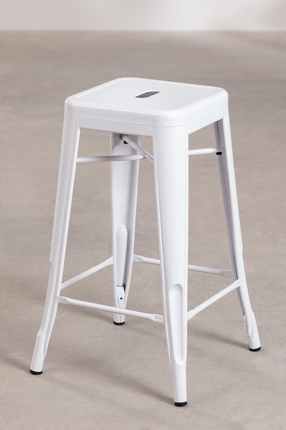 4er Pack Barhocker 65 cm Stahl Weiß Lix, Galeriebild 1