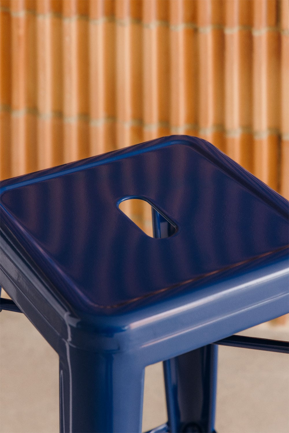 4er Pack Barhocker 75 cm Stahl Marineblau Lix, Galeriebild 2