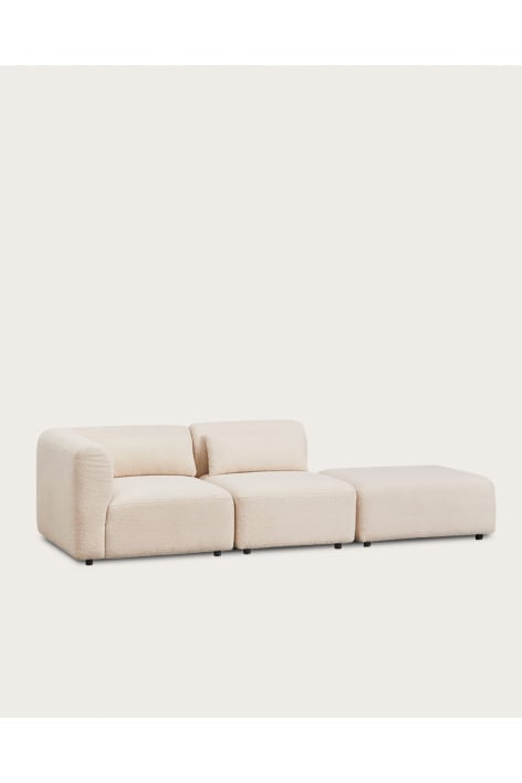 2-teiliges modulares Ecksofa mit Fogler-Hocker