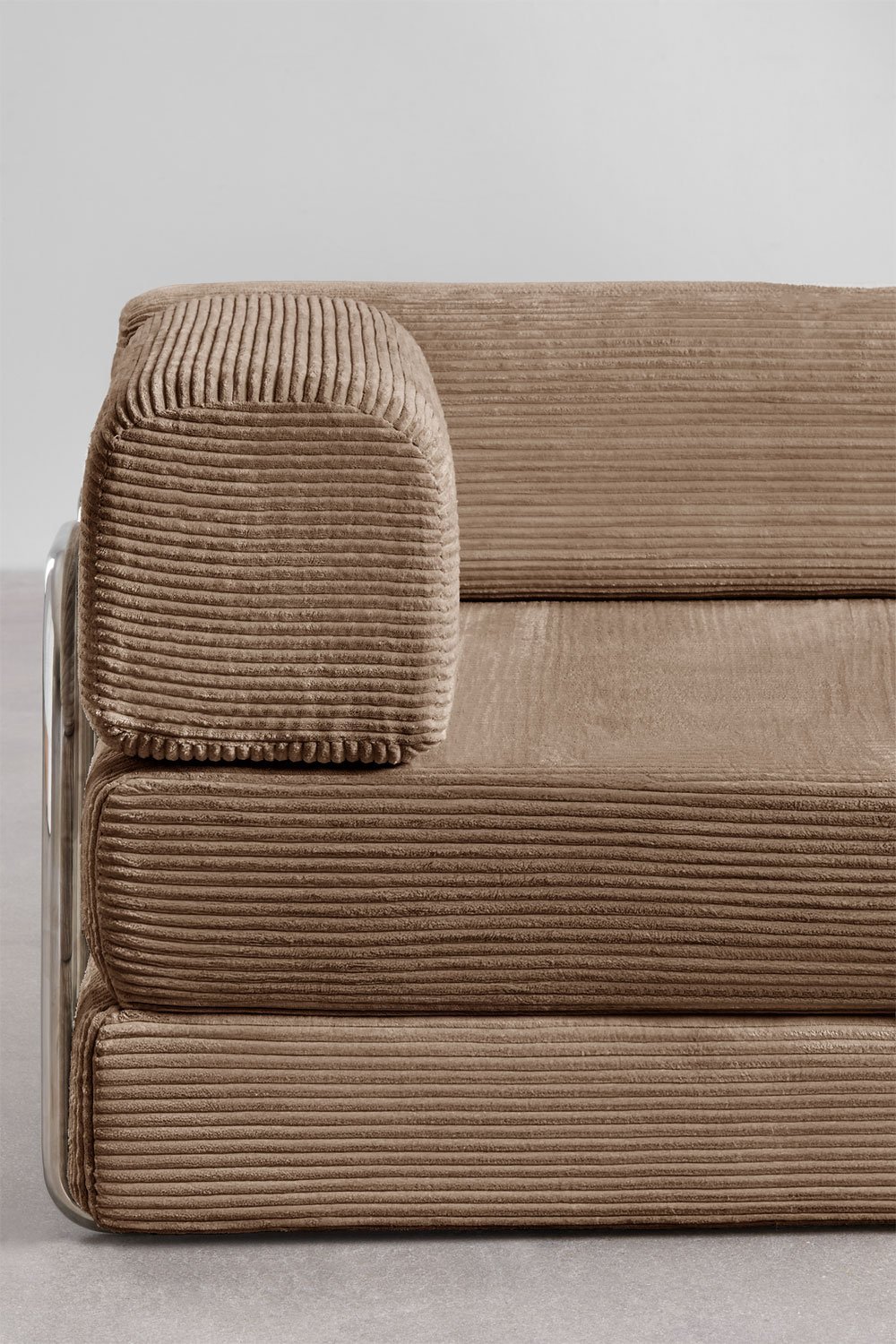 Zweisitziges Schlafsofa aus Vakuumverpacktem Cordstoff Igone, Galeriebild 4