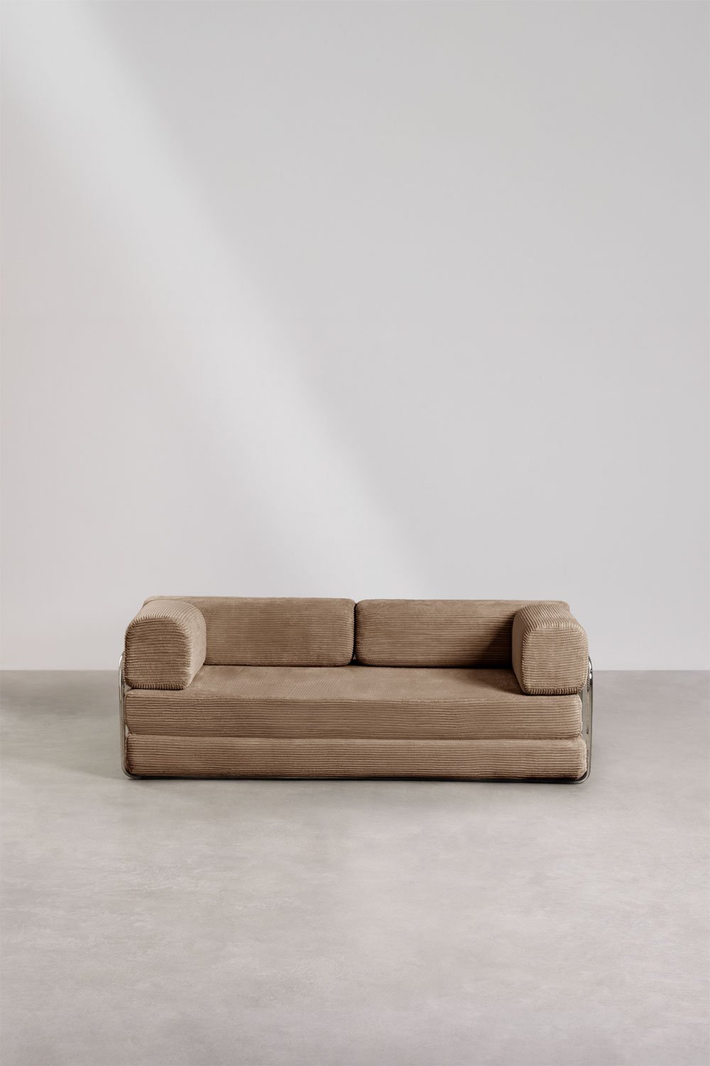 Zweisitziges Schlafsofa aus Vakuumverpacktem Cordstoff Igone, Galeriebild 7