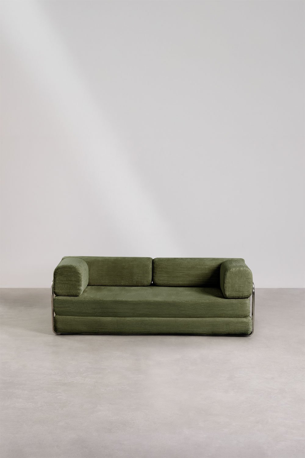 Zweisitziges Schlafsofa aus Vakuumverpacktem Cordstoff Igone, Galeriebild 8