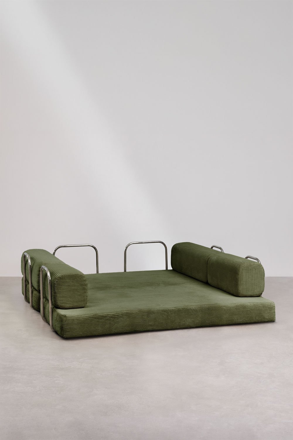 Zweisitziges Schlafsofa aus Vakuumverpacktem Cordstoff Igone, Galeriebild 6