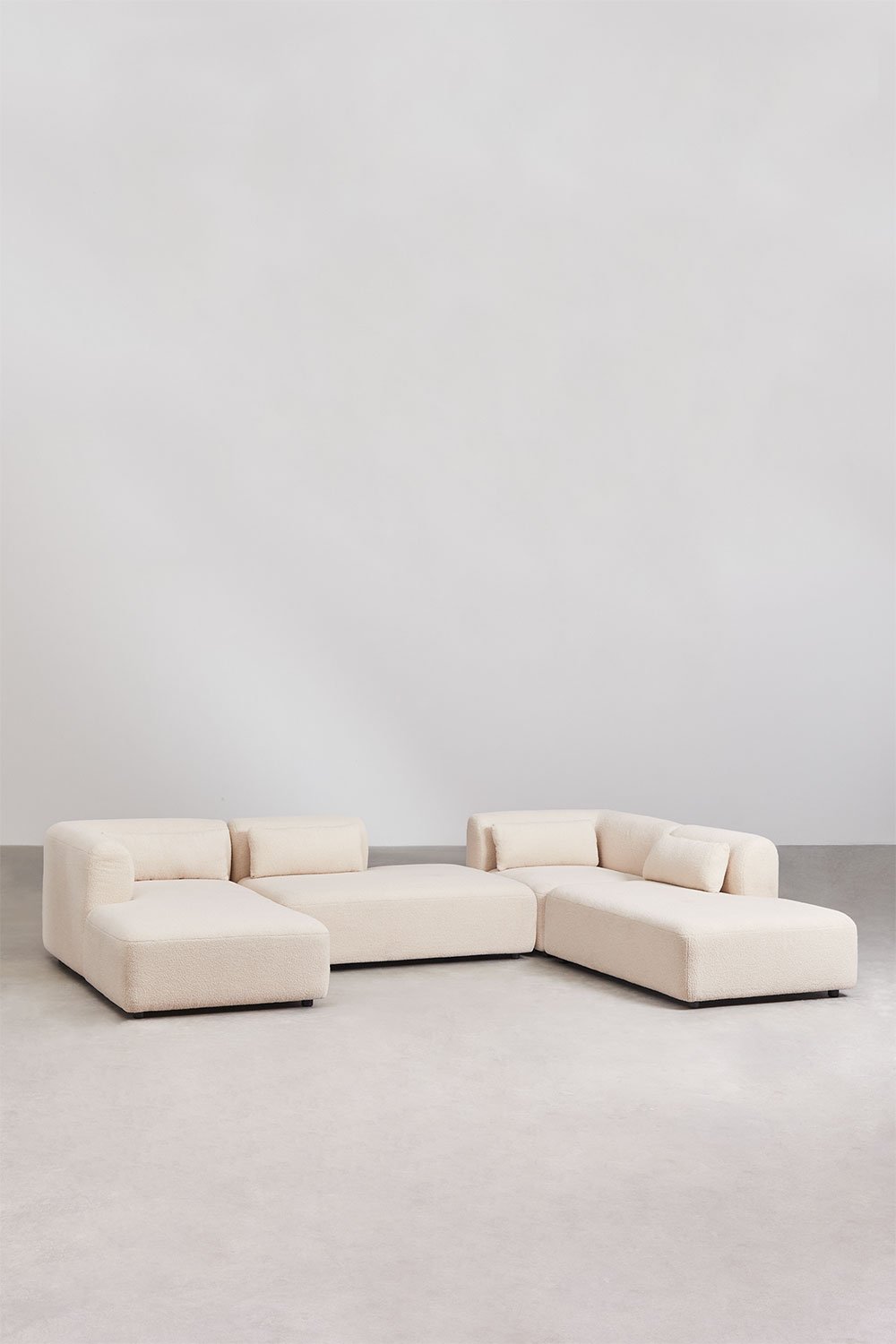 4-teiliges modulares Chaiselongue-Sofa links mit Doppel-Chaiselongue Fogler, Galeriebild 1