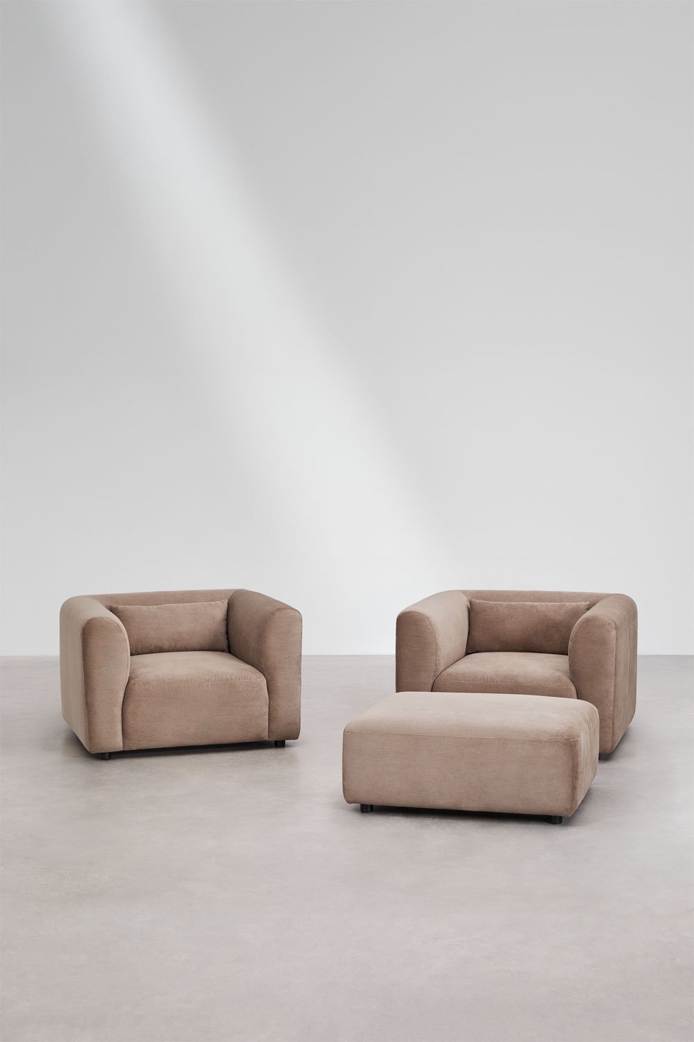 Wohnzimmerset mit 2 Fogler-Sesseln und Pouf, Galeriebild 1