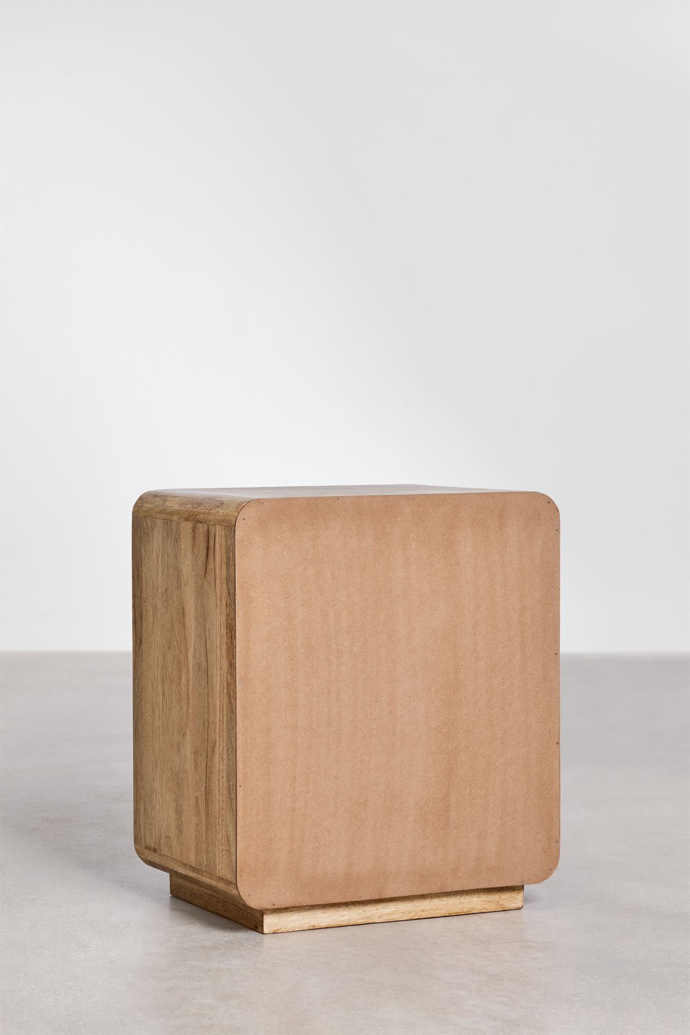 Rechteckiger Nachttisch 40x30 cm aus Mangoholz, MDF und Abrams-Jute, Galeriebild 5