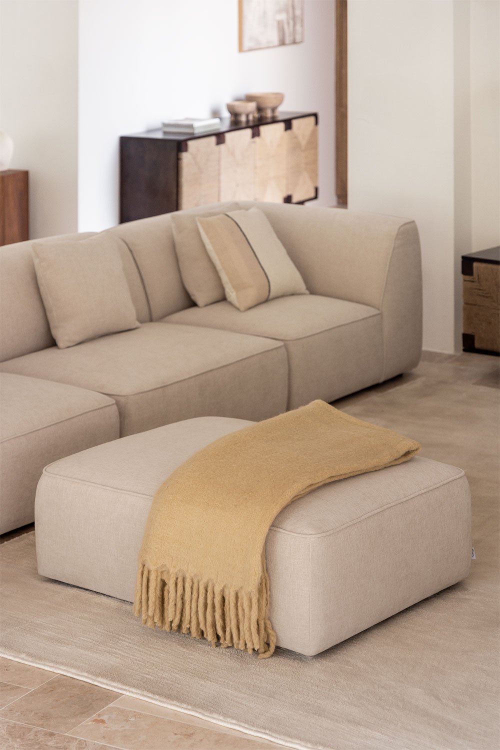 Modulares Sofa-Pouf Cardea bezogen, Galeriebild 1