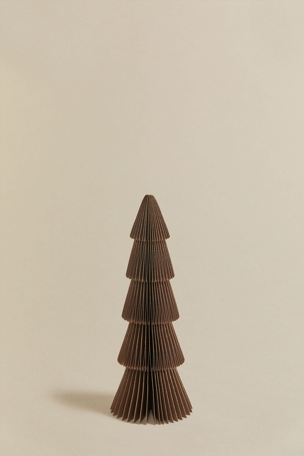 2er-Pack Weihnachtsbäume 22,5 cm aus Papier Karamellbraun glitzernd Jesper, Galeriebild 2