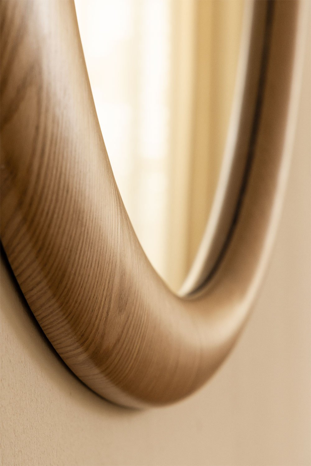 Runder Wandspiegel Ø100 cm aus MDF Zunire, Galeriebild 2