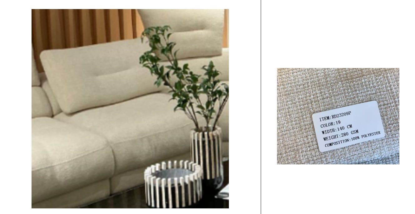 Zentrales Modul für modulare Sofas mit verstellbarer Kopfstütze aus Chenille Cataline, Galeriebild 10