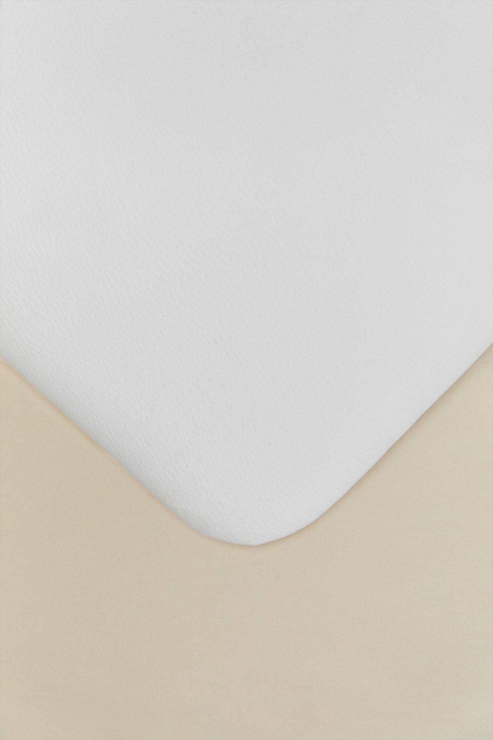Kissen aus weißem Kunstleder für Hocker Lix, Galeriebild 2