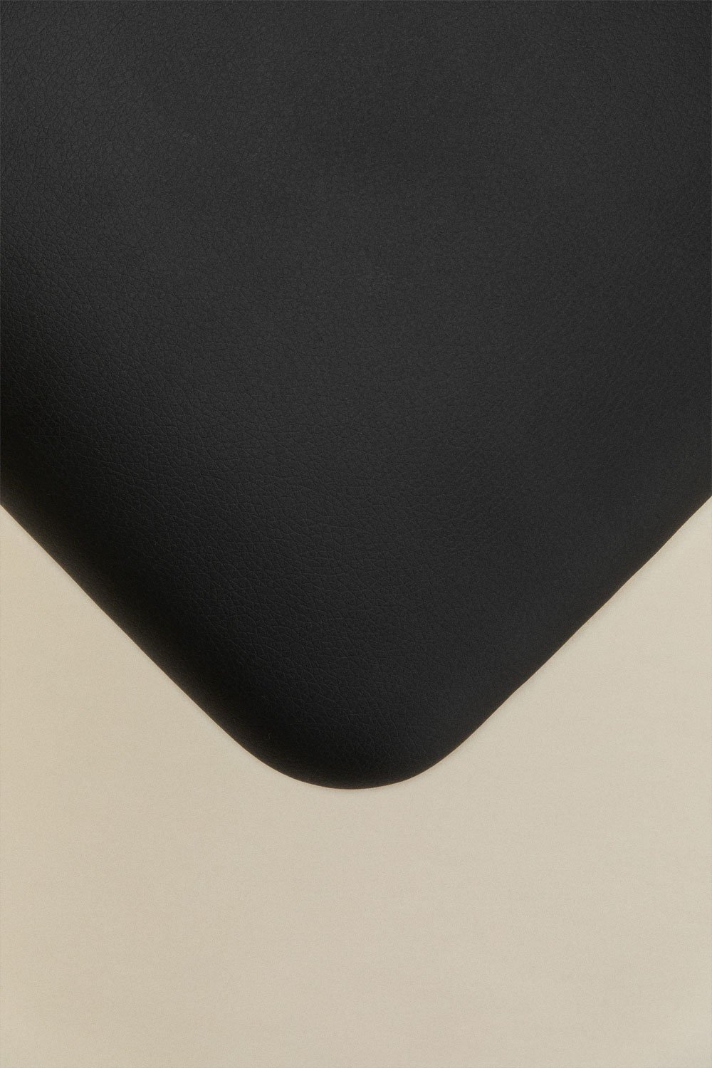 Kissen aus schwarzem Kunstleder für Hocker Lix, Galeriebild 2