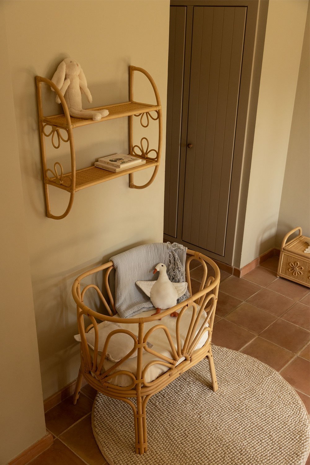 Minibett aus Rattan mit Dahlia Kids Matratze , Galeriebild 3