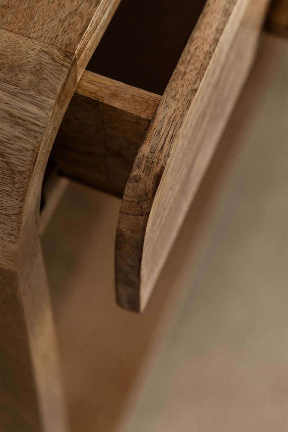 Consolentisch 75x40 cm aus Mangoholz und MDF Shelby, Galeriebild 2