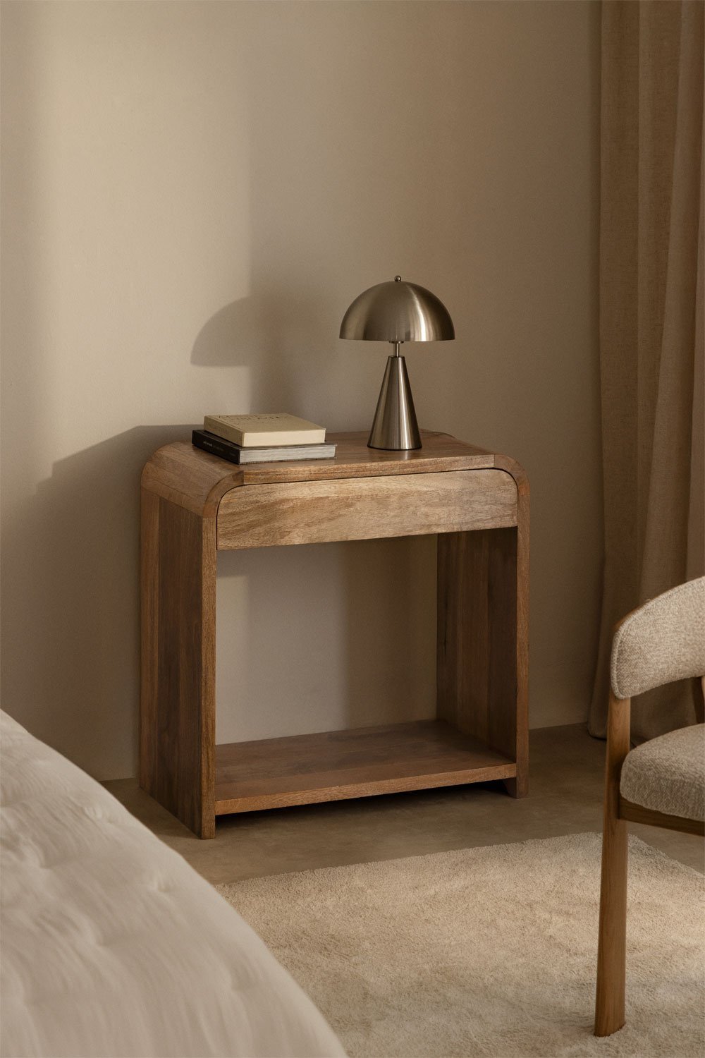 Consolentisch 75x40 cm aus Mangoholz und MDF Shelby, Galeriebild 1