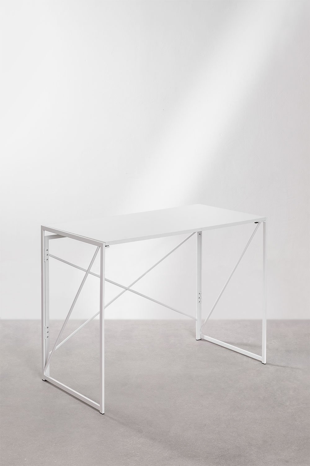 Rechteckiger Klapptisch 100x50 cm aus MDF und Metall Andra, Galeriebild 2
