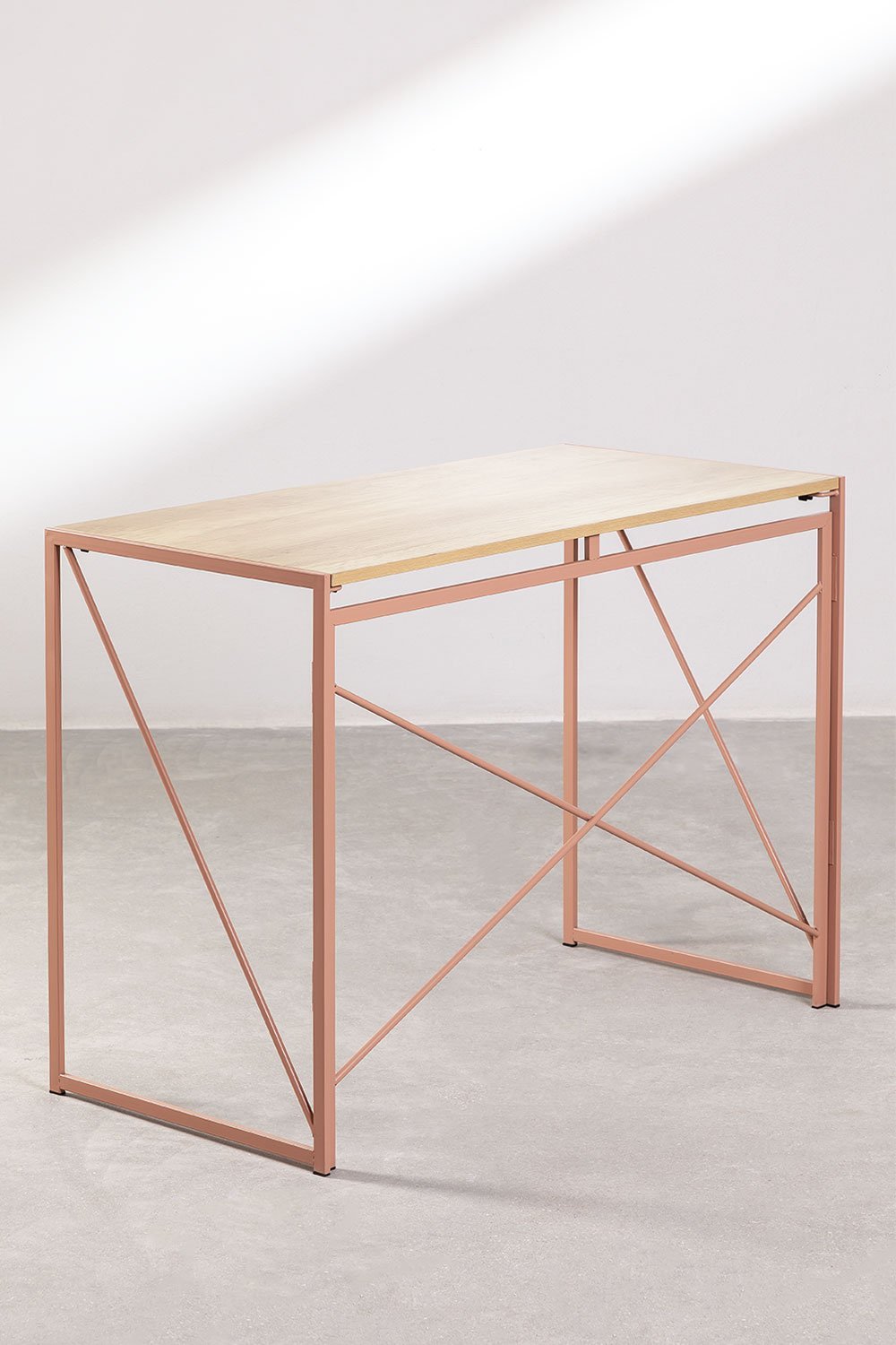 Rechteckiger Klapptisch 100x50 cm aus MDF und Metall Andra, Galeriebild 4