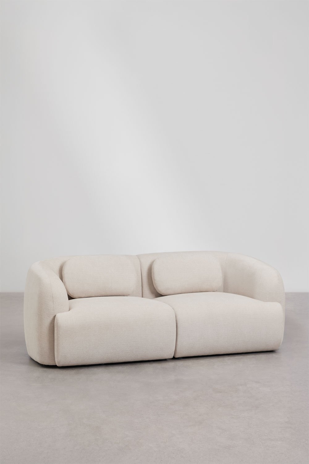 2-teiliges modulares Sofa aus Chenille Coquette, Galeriebild 3