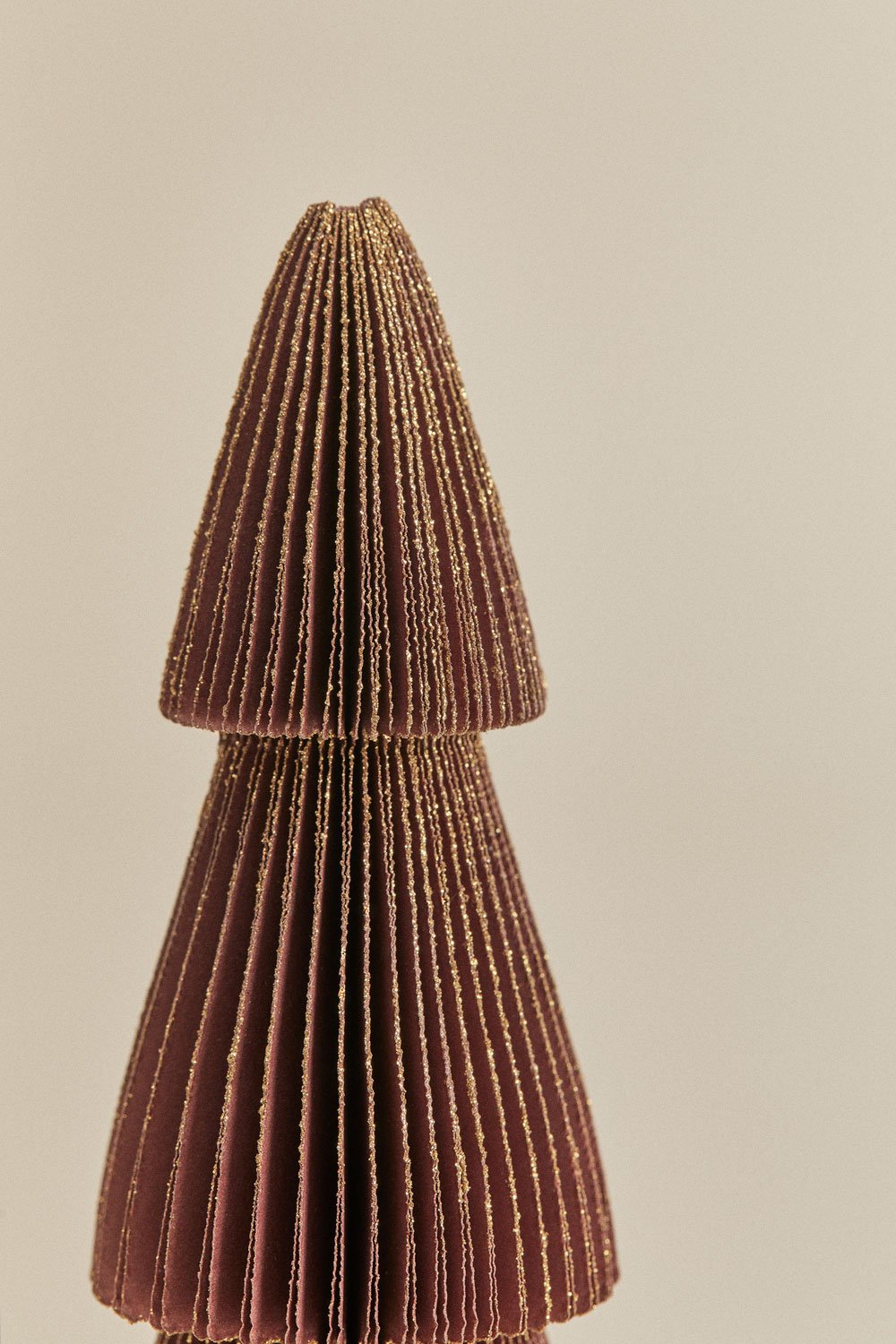 2er-Pack Weihnachtsbäume 22,5 cm aus Papier Zederrot glitzernd Jesper, Galeriebild 4