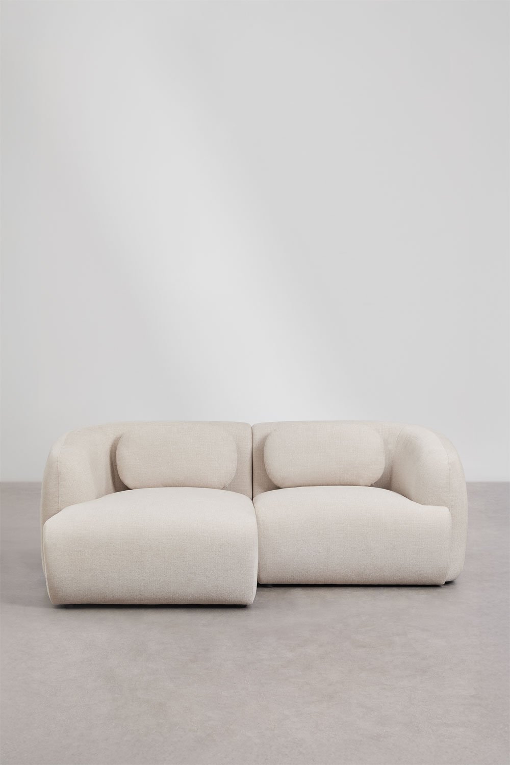 Modulares Ecksofa mit linker Chaiselongue, 2-teilig, aus Chenille Coquette, Galeriebild 5