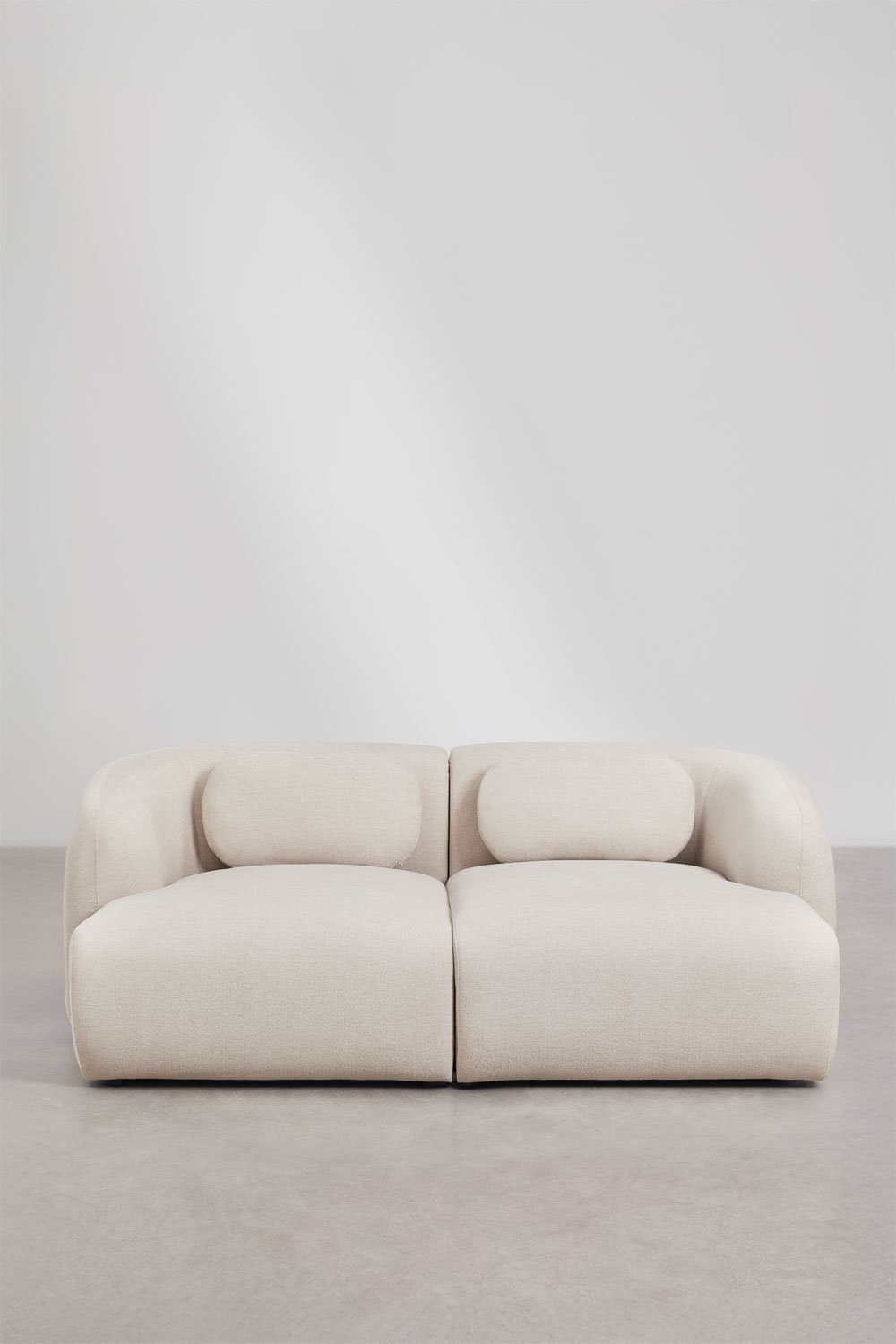 Modulares 2-teiliges Chaiselongue-Sofa aus Chenille Coquette, Galeriebild 5