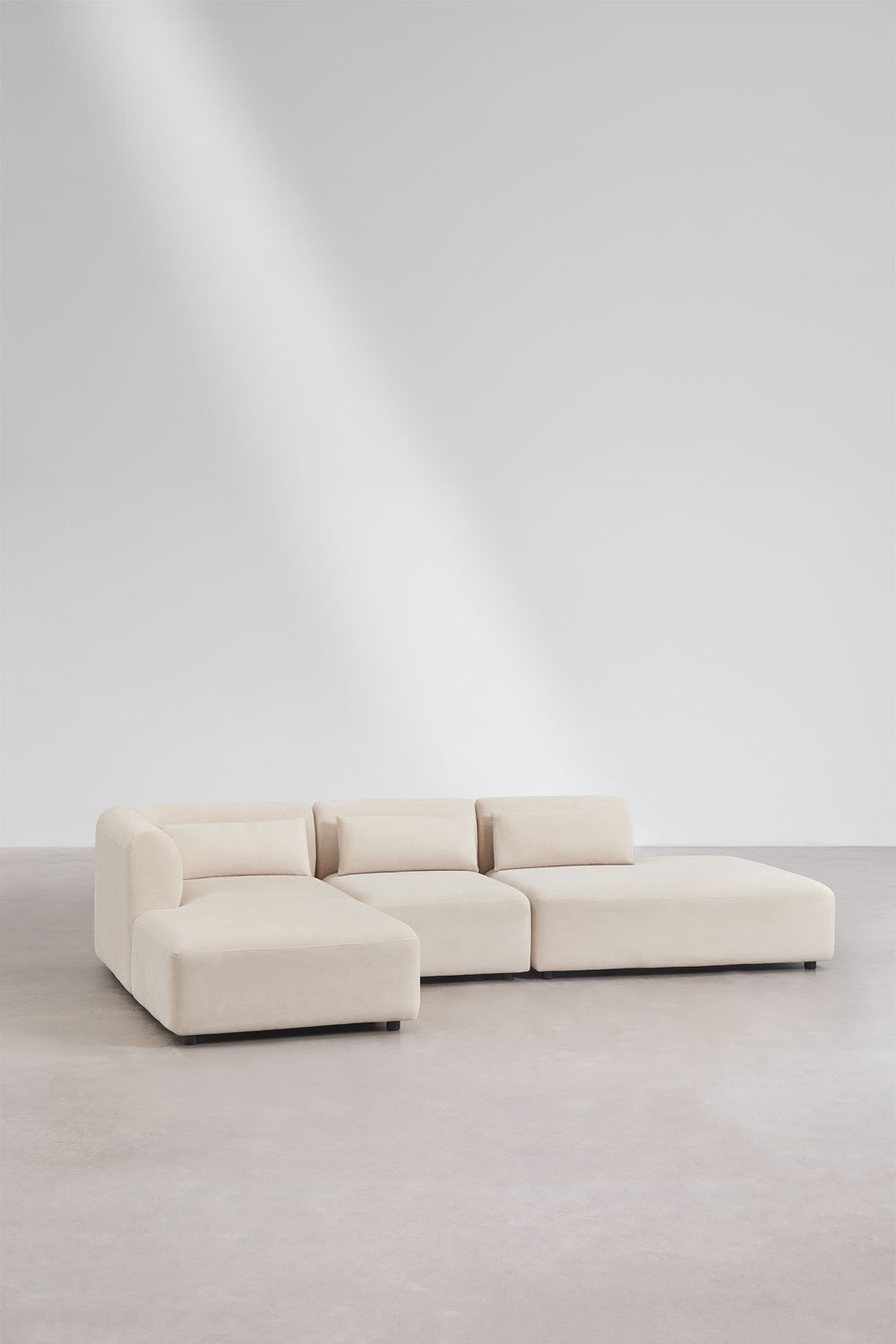 Modulares 3-teiliges Sofa mit linker Chaiselongue und Ottomane Fogler, Galeriebild 1